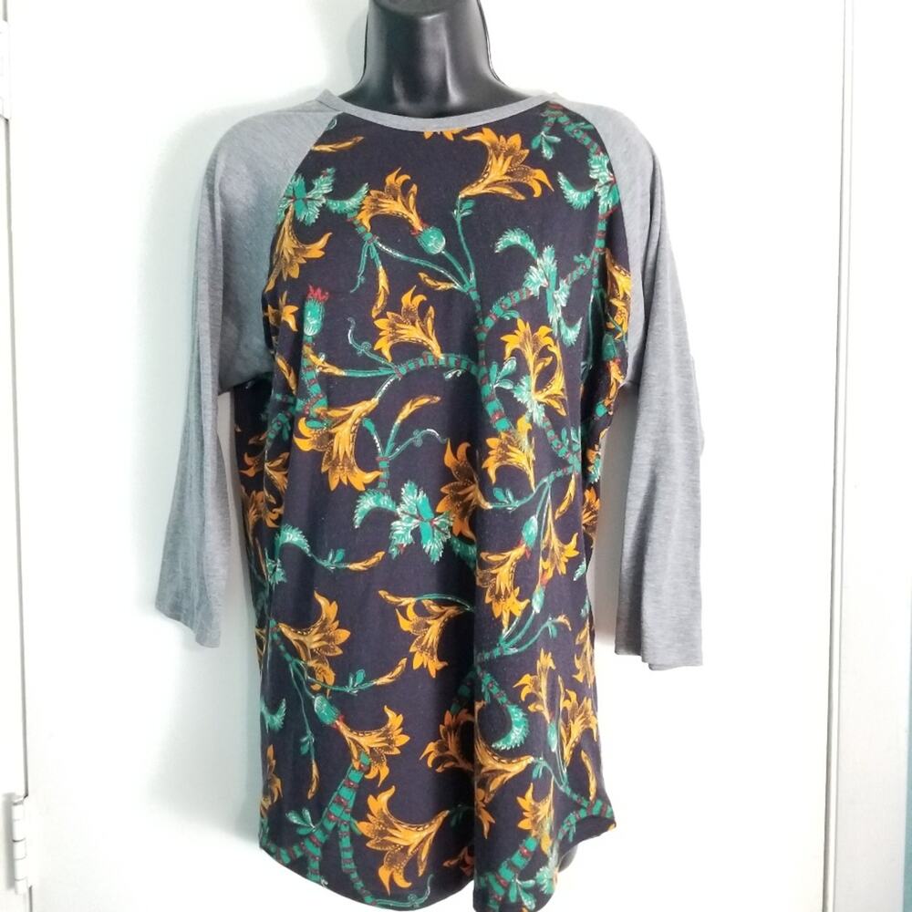 LuLaRoe flowered top shirt Medium